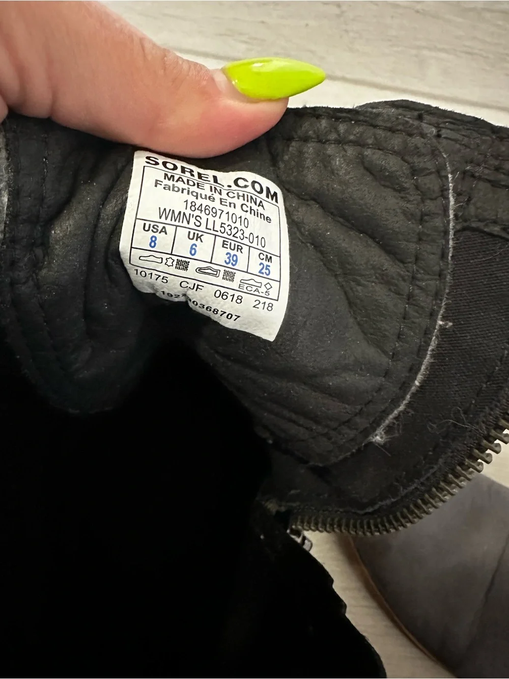 Sorel Black Ankle Lace-Up Boots with Zipper